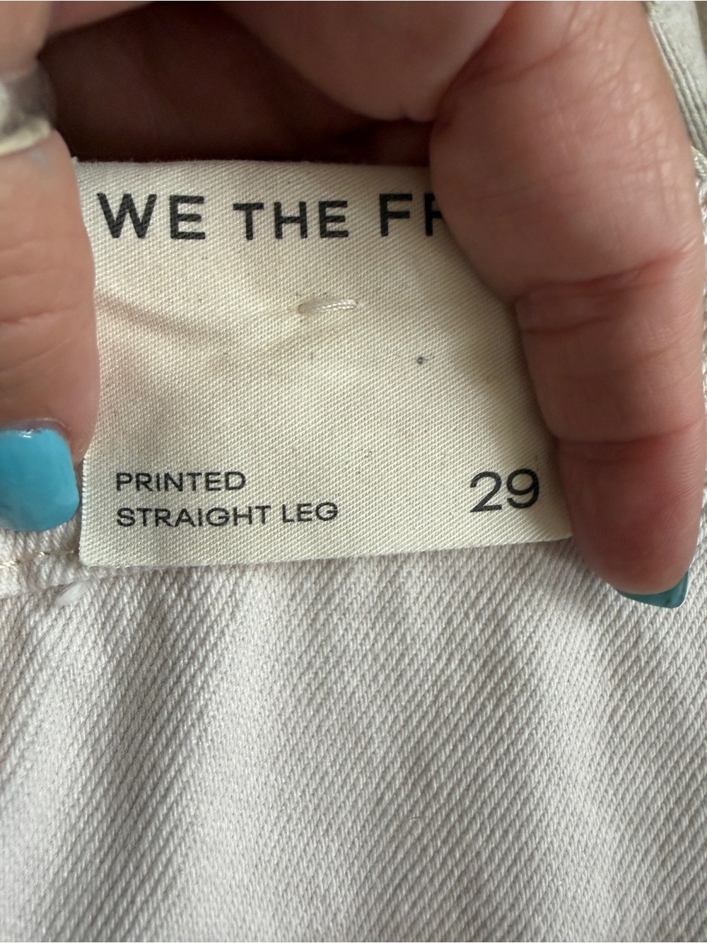 We The Free Illusions straight-leg printed jeans in the heirloom ivory,nwt, sz29 - Picture 8 of 13